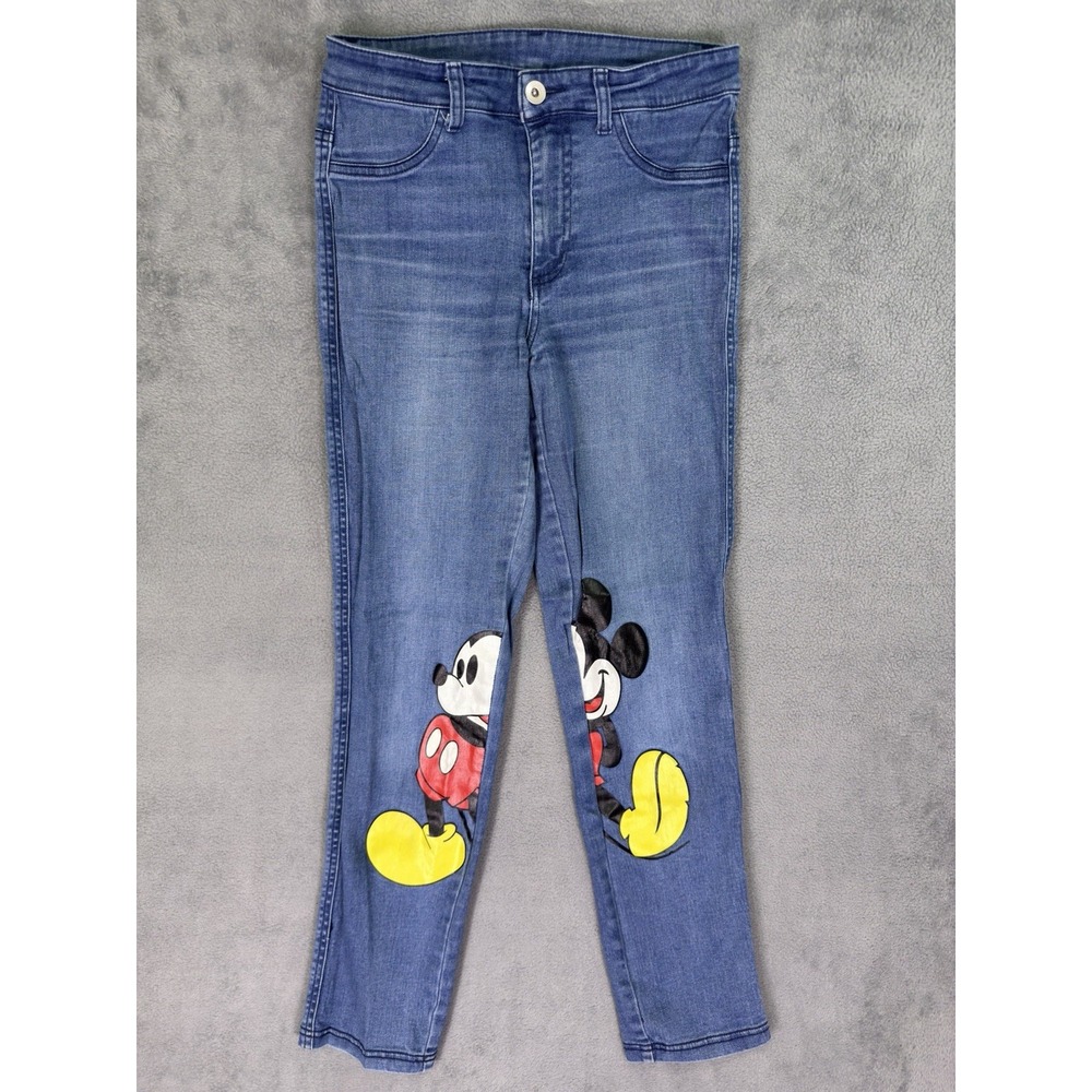 Calzedonia Jeans Womens Small Blue Disney Medium Wash Denim Disney Mickey Mouse